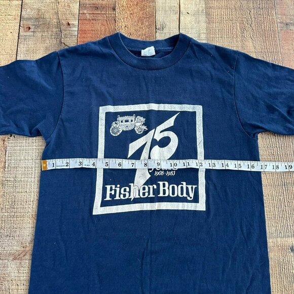 Sandy T Women's Size M Vintage 1983 Fisher Body 75 Yrs Single Stitch TShirt Tee - Picture 3 of 7